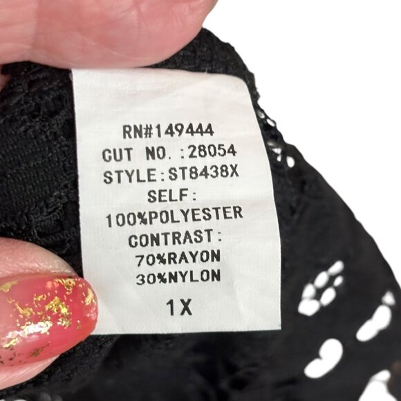 SIREN LILY Black Sheer Coverup Duster Cardigan Women's 1X Whimsigoth Witchy - Picture 7 of 9